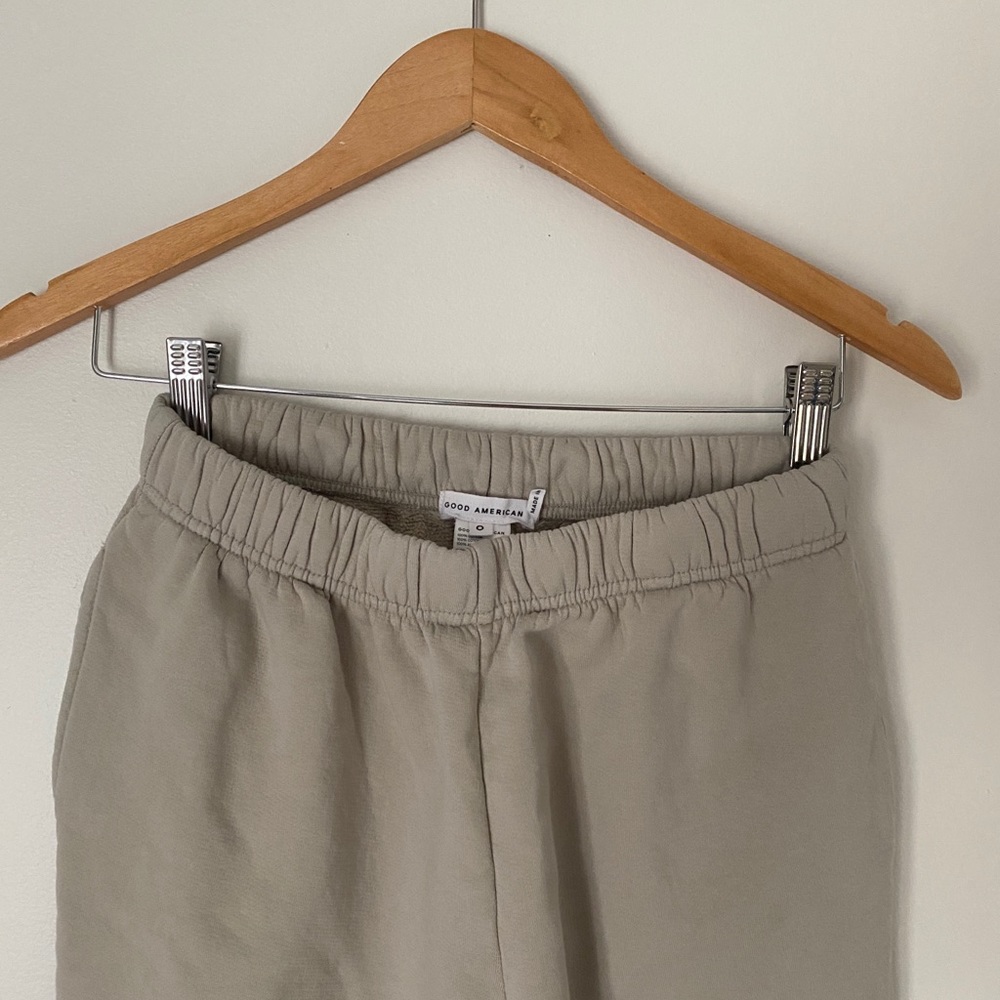 Good American Beige Track Pants
